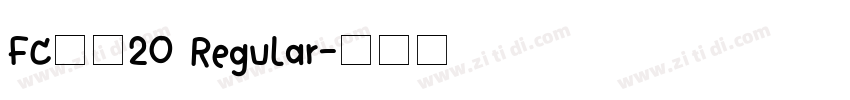 FC数字20 Regular字体转换
